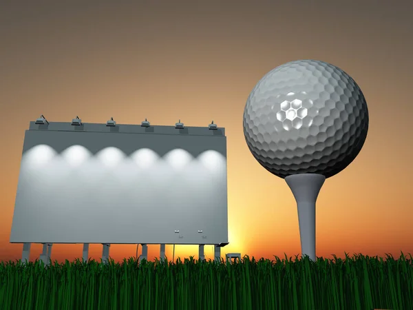 Golfe Billboard Renderização — Fotografia de Stock