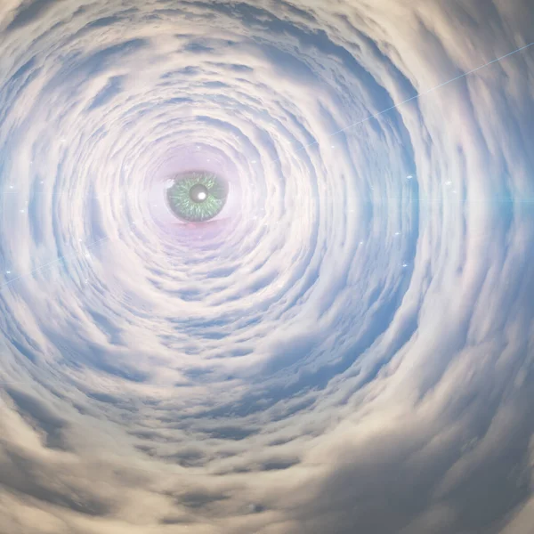 Kosmiczny Tunel Oczami Boga Renderowanie — Zdjęcie stockowe