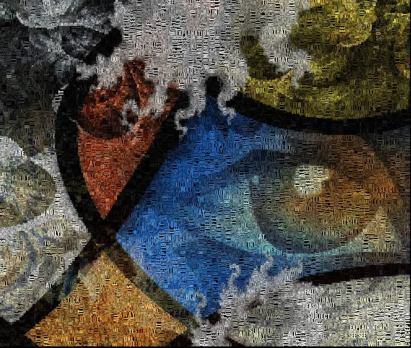 Obraz Abstrakcyjny Oko Witraż — Zdjęcie stockowe