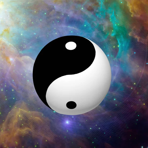 Yin Yang Celestial Renderizado —  Fotos de Stock