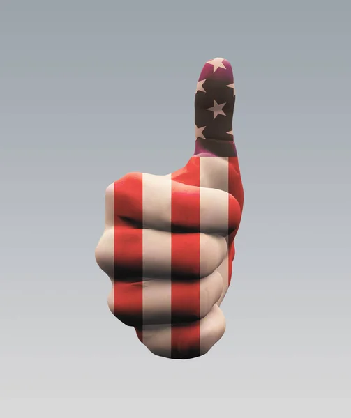 Americas Point Hand Sign Renderin — Foto Stock