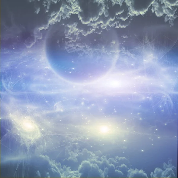 Abstract Universe Space Sky Galaxy Art Background Copy Space — Stock Fotó