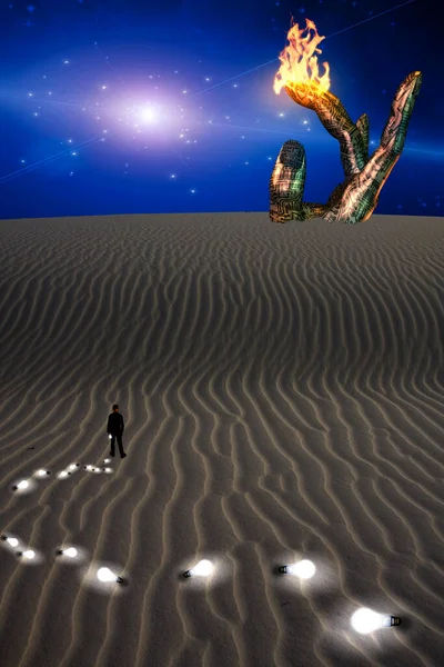 Тропа Idea Луковицы Пустыне — стоковое фото