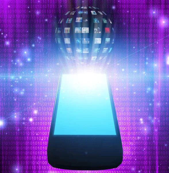 Smart Phone Video Sphere Image Sphere — Stock Photo, Image