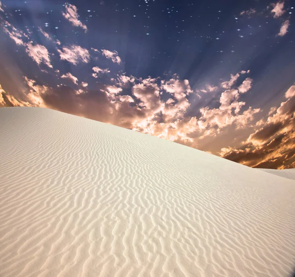 Desierto Del Crepúsculo Renderizado — Foto de Stock