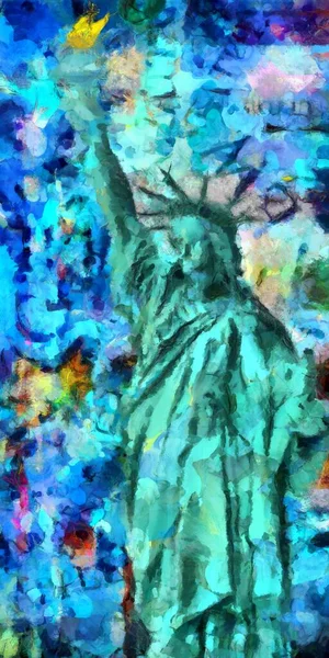 Statue Liberty Rendering — Stock Photo, Image