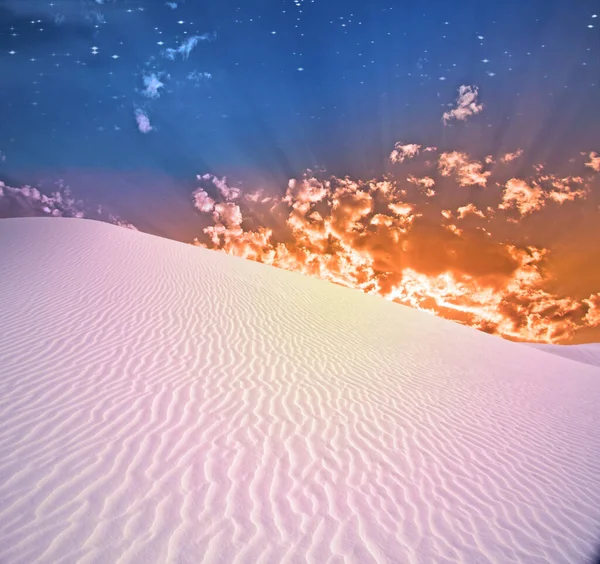Twilight Sky Desert Rendering — Stock Photo, Image