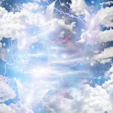 Melek kanatlandı. 3B görüntüleme