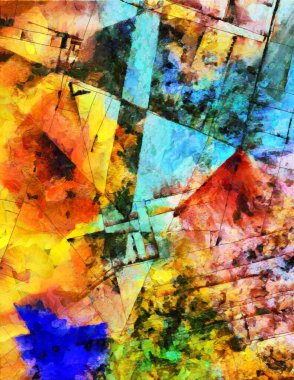 Renkli soyut resim. 3B görüntüleme