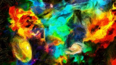 Derin Uzay Boyama. 3B görüntüleme