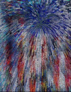 Modern sanat. Amerikan bayrağı. Kelimeler.