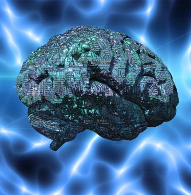 Elektronik Beyin Devresi. 3B görüntüleme