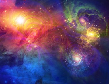 Derin Uzay Canlı Panoraması. 3B görüntüleme