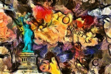 Yağlı boya, kelimeler. Özgürlük Anıtı