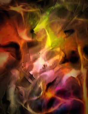 Canlı Soyut Ressamlık. 3B görüntüleme