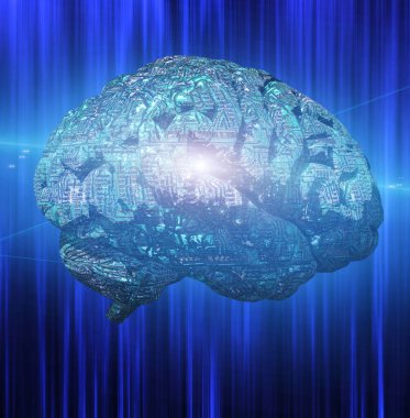 Elektronik Beyin Devresi. 3B görüntüleme