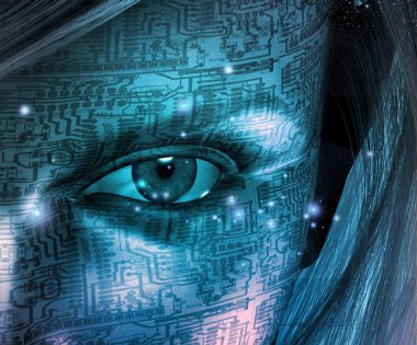Technology Human. 3D rendering