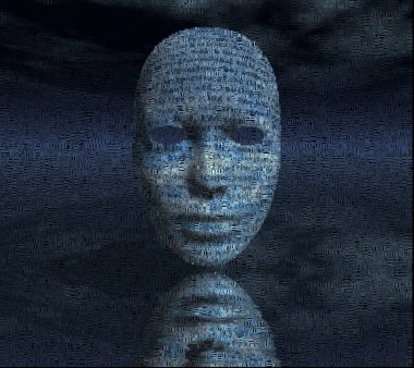 Suya yansıyan maske. 3B görüntüleme