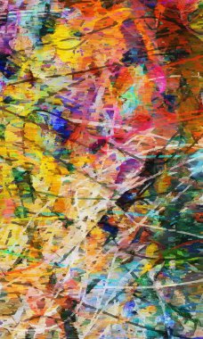 Renkli soyut resim. 3B görüntüleme