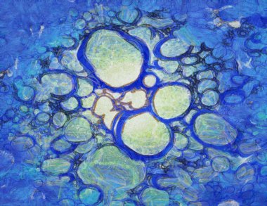 Soyut model. Erimiş yüzey.