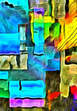 Soyut resim. Mondrian tarzı.