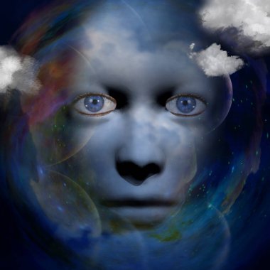 Alan arkaplanlı insan yüzü