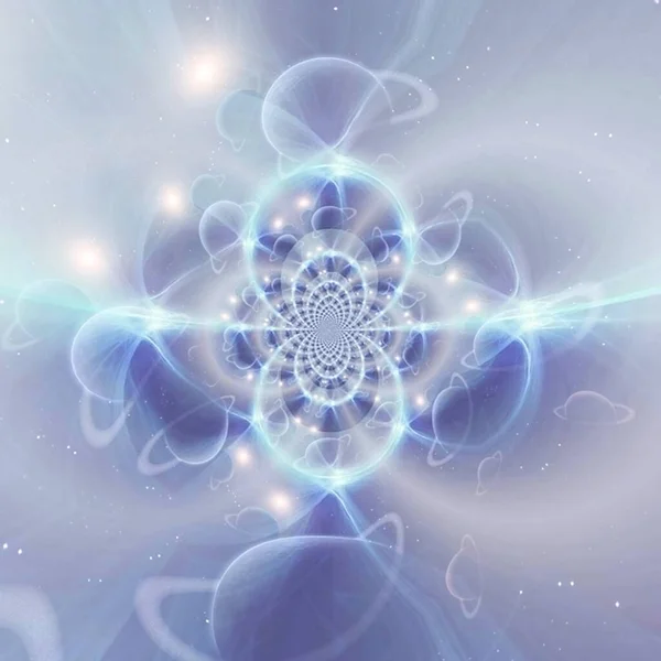 Planetary Fractal Art Rendering — Stock Photo, Image