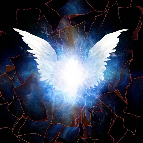Angelic Wings Abstraction Rendering — Stockfoto