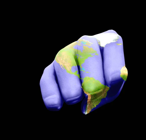 Americas Fist Punch Hand Sign Rendering — Photo