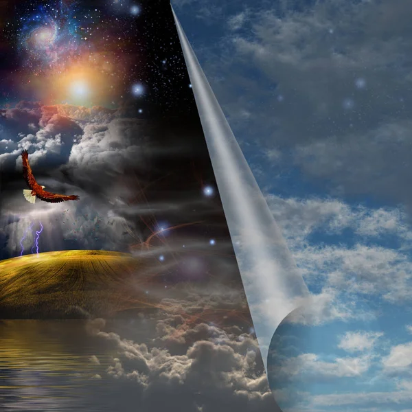 Another World Sky Curtain — Stock Photo, Image