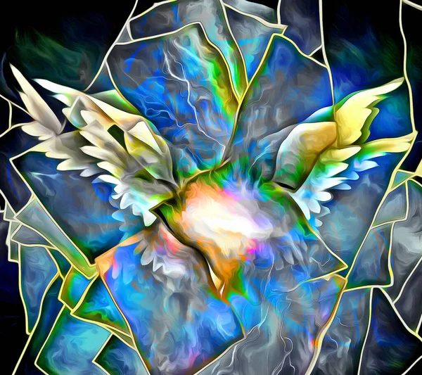 Wings Abstract Painting Rendering — Stock Photo, Image