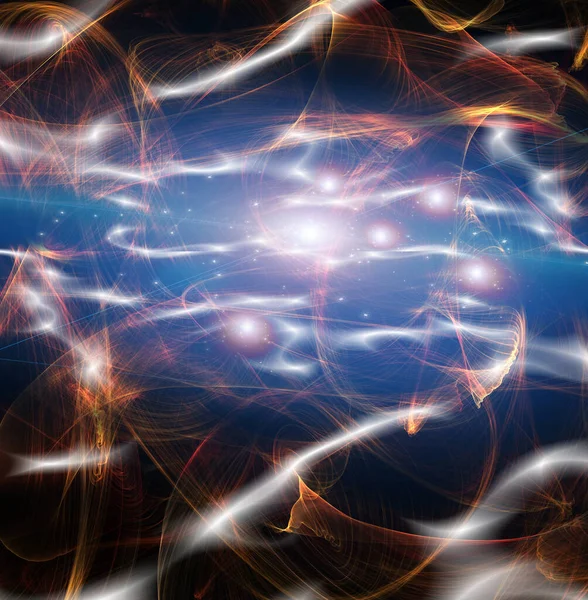 Beautiful Flowing Light Abstract Rendering — Stock Photo, Image