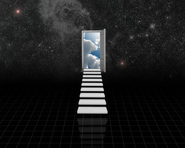 Opening Door Another World — Stock Photo, Image