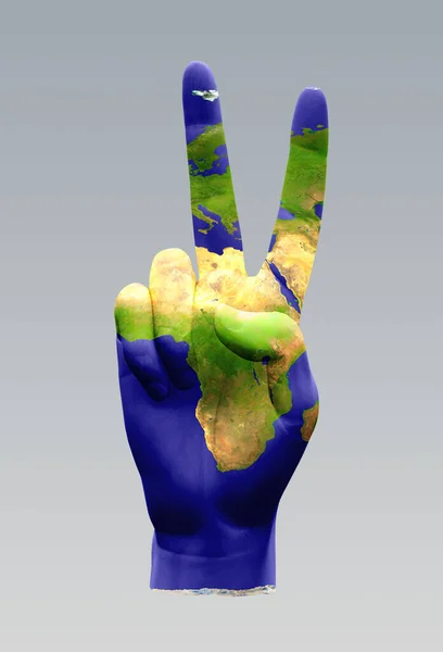 Africa Peace Sign Hand Rendu — Photo