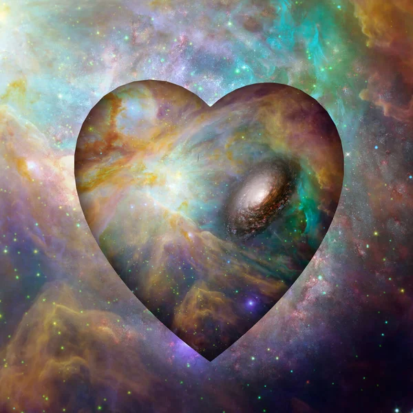 Interstellar Heart Art Rendering — Stock Photo, Image