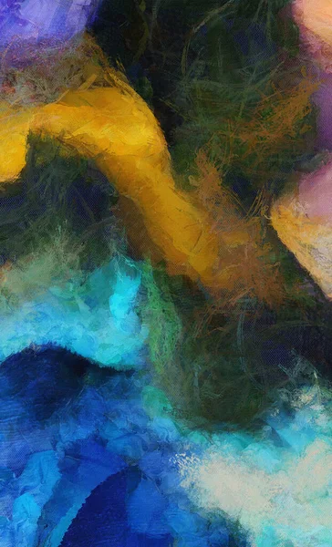 Colorful Abstract Brush Strokes Rendering — Stock Photo, Image