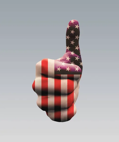 Americas Point Hand Sign Renderin — стоковое фото