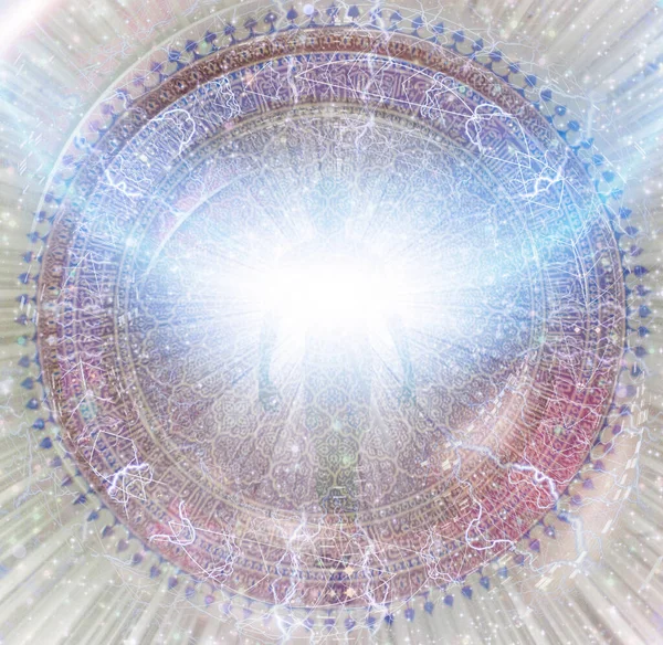 Сяючий Ауру Промені Світла Мандала — стокове фото