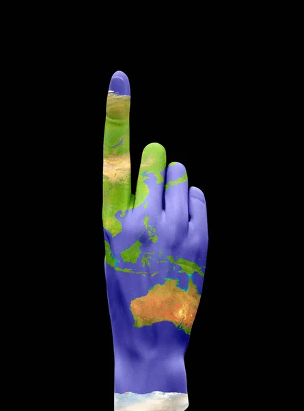 Australia Point Hand Sign Rendering — Foto Stock