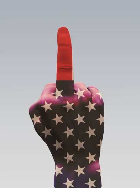 Американский Знак Hand Sign Рендеринг — стоковое фото