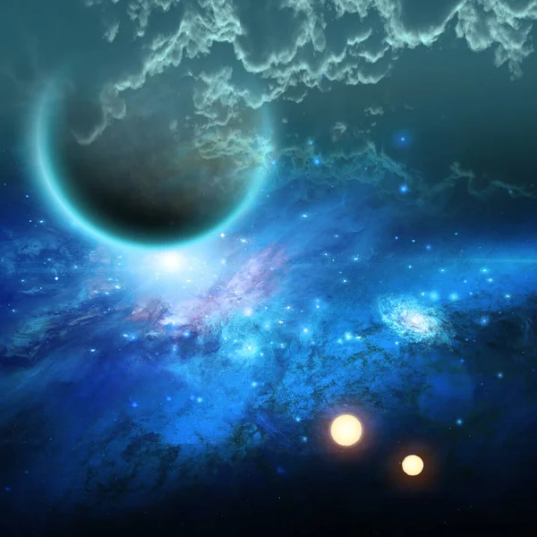 Abstrato Universo Espaço Céu Galáxia Arte Fundo Para Cópia Espaço — Fotografia de Stock