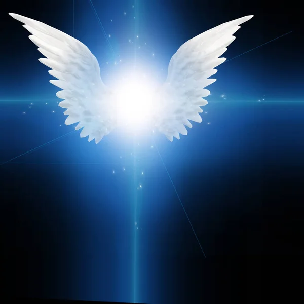 Angel Winged Star Rendering — Stock Photo, Image