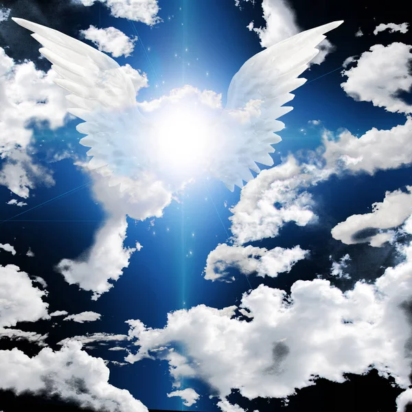 Angel Winged Star Rendering — Stock Photo, Image