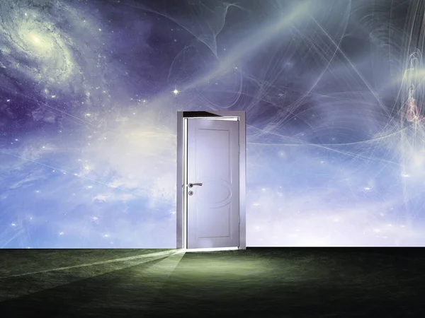 Doorway Cosmic Sky — Stock Photo, Image