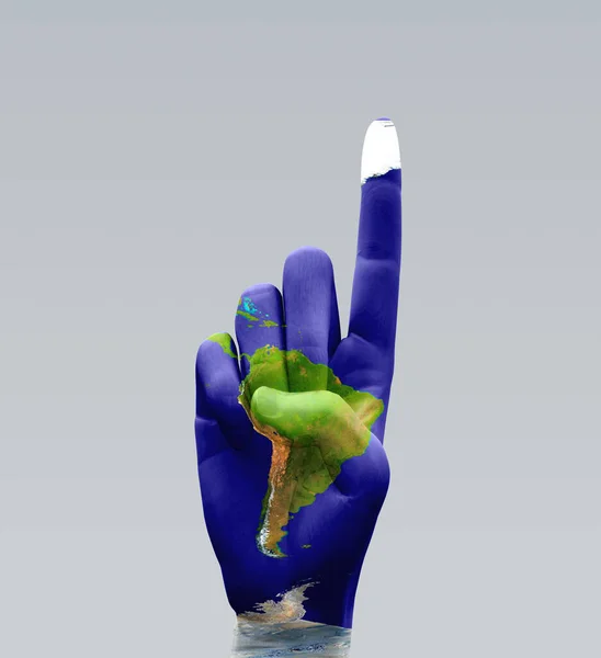Americas Pointer Hand Sign Rendering — Foto Stock