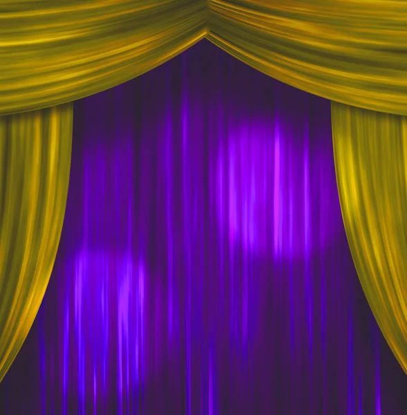 Curtains Sparkle Rendering — стоковое фото
