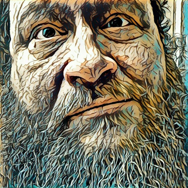 Цифровая Иллюстрация Человек Бородой — стоковое фото