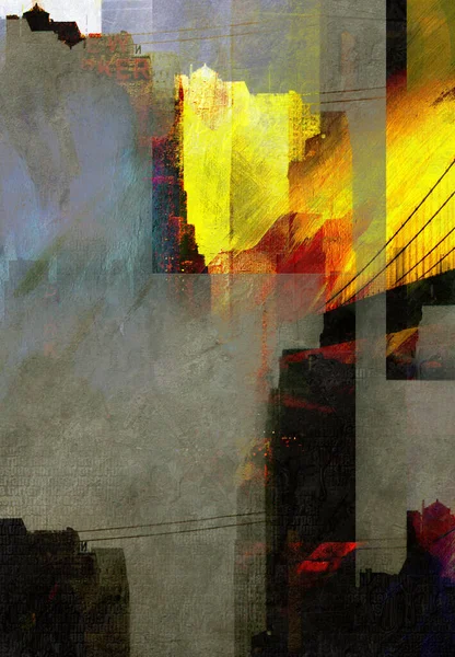 Nyc City Abstraction Rendering — Foto Stock