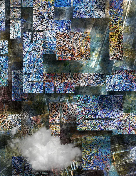 Chaotic Abstract Background Rendering — 图库照片