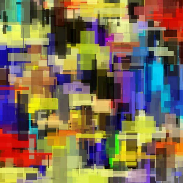 Leuchtend Bunte Abstrakte Geometrische Malerei Rendering — Stockfoto